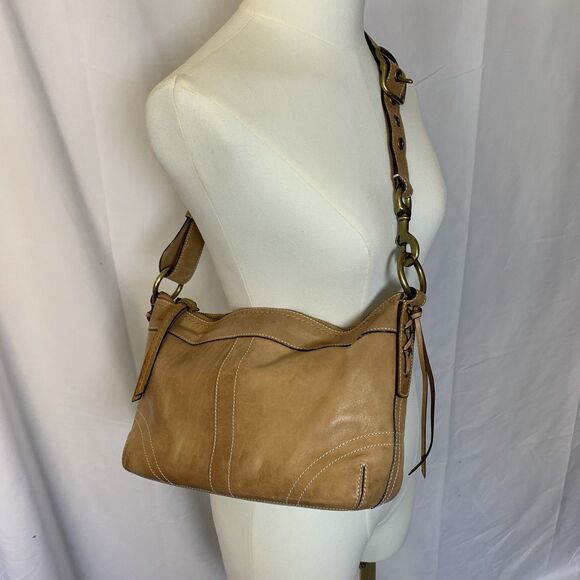 Vintage Coach 10559 Legacy Leather Shoulder Crossbody Bag Natural Camel - Picture 4 of 16